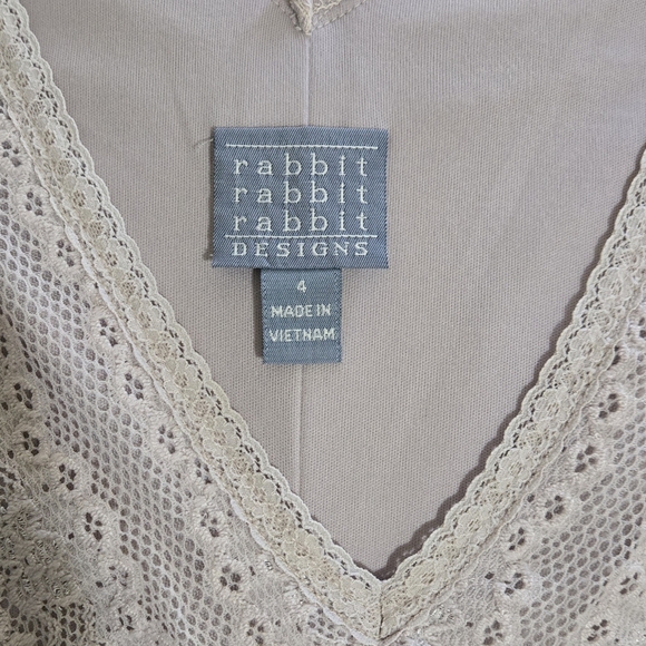 Rabbit Rabbit Rabbit Designs Tan Beige Lace Dress - Picture 7 of 7